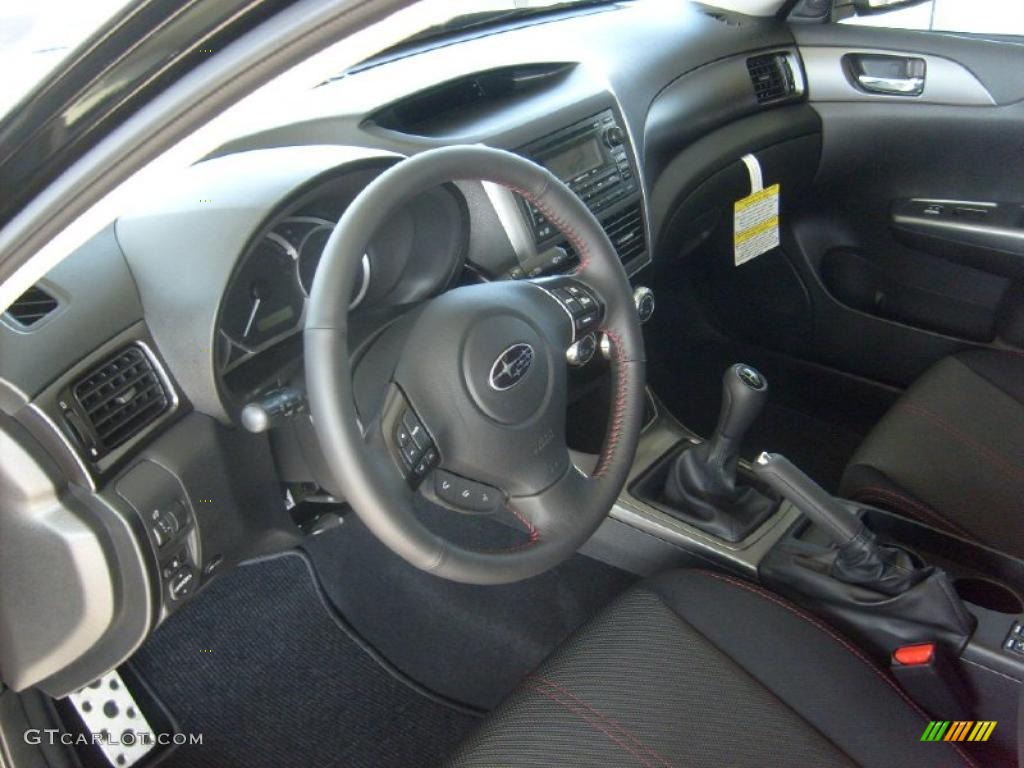 Carbon Black Interior 2011 Subaru Impreza WRX Sedan Photo #46880381