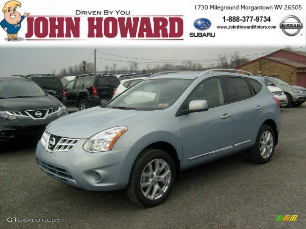 2011 Rogue SL AWD - Frosted Steel Metallic / Black photo #1