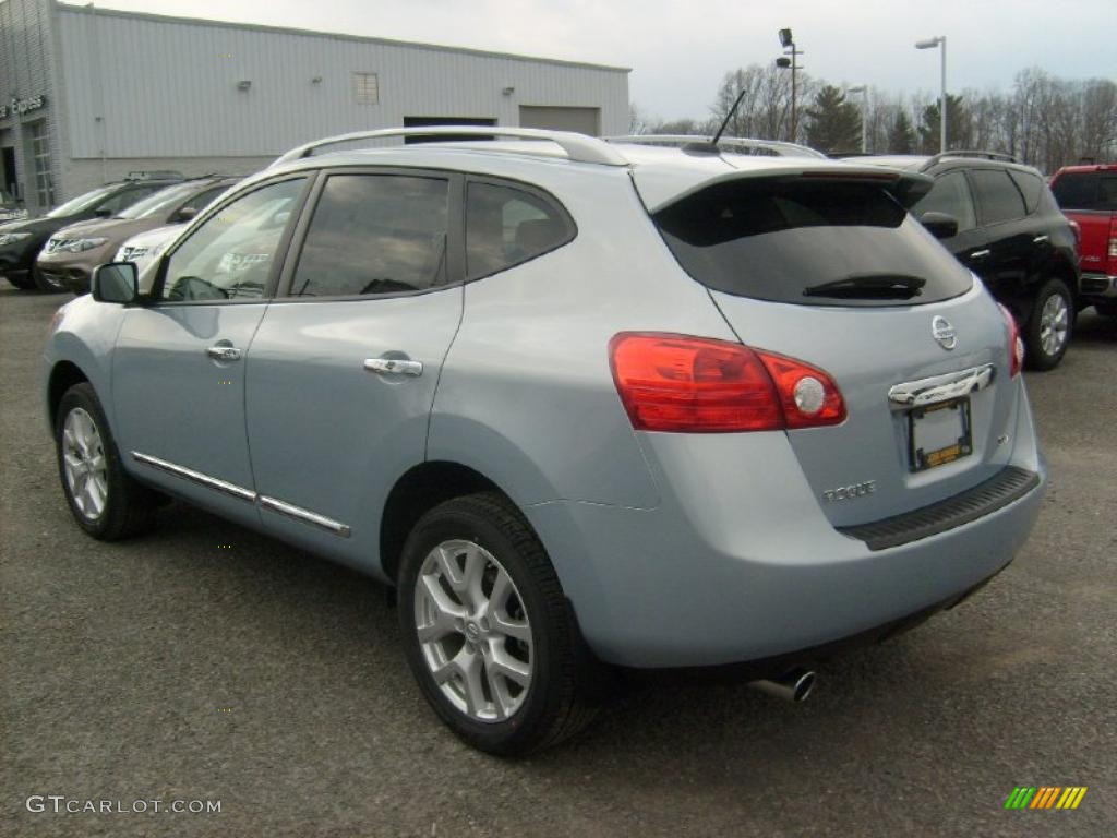 2011 Rogue SL AWD - Frosted Steel Metallic / Black photo #2