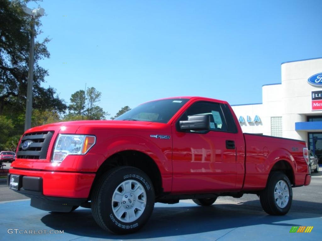 2011 F150 STX Regular Cab - Race Red / Steel Gray photo #1