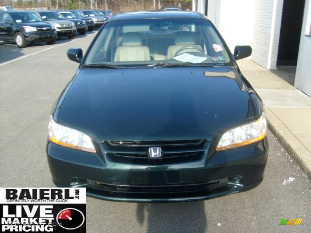1999 Accord EX V6 Sedan - Dark Emerald Pearl / Ivory photo #2