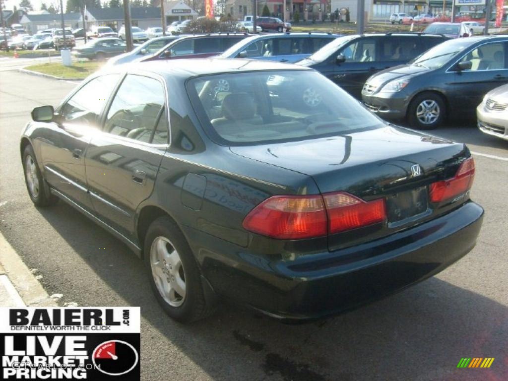 1999 Accord EX V6 Sedan - Dark Emerald Pearl / Ivory photo #4