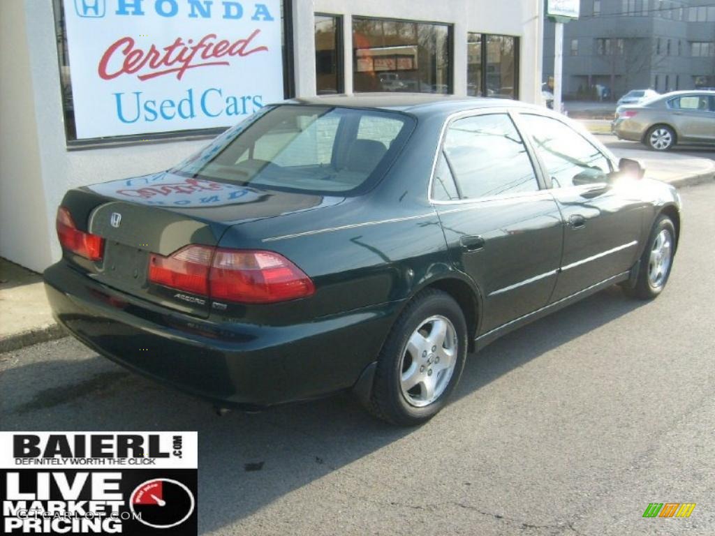 1999 Accord EX V6 Sedan - Dark Emerald Pearl / Ivory photo #6