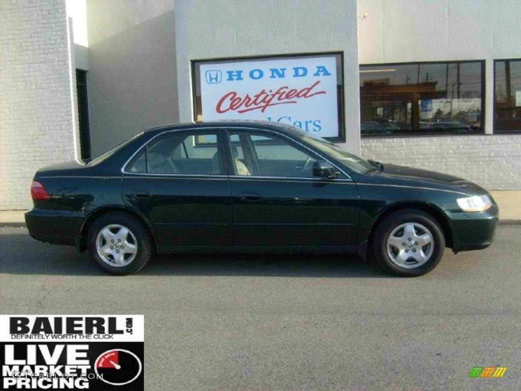 1999 Accord EX V6 Sedan - Dark Emerald Pearl / Ivory photo #7