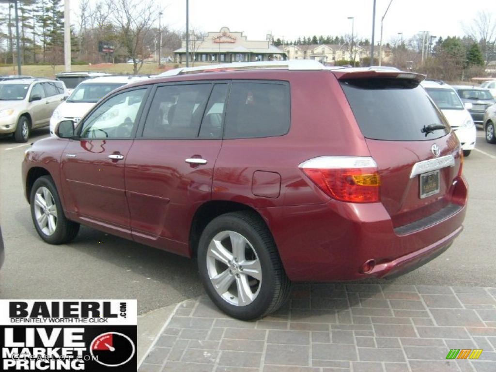 2010 Highlander Limited 4WD - Salsa Red Pearl / Sand Beige photo #4