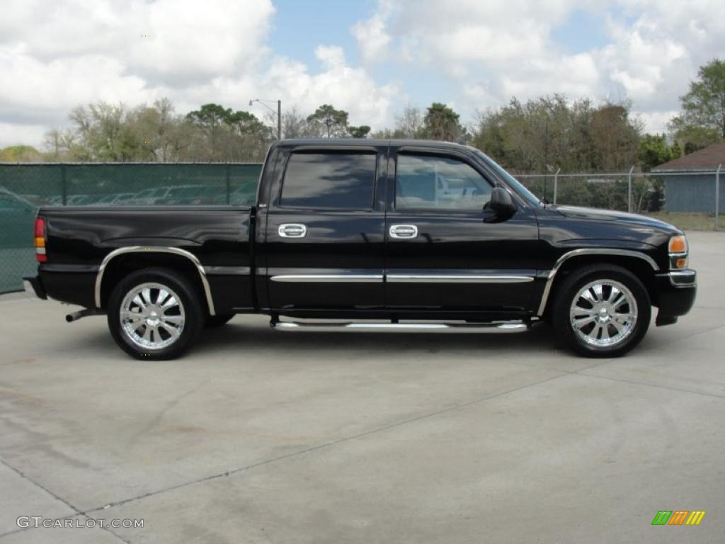 Onyx Black 2005 GMC Sierra 1500 SLT Crew Cab Exterior Photo #46885340