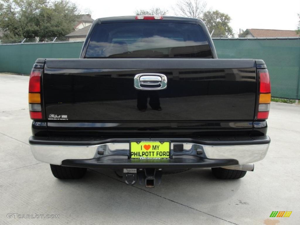 2005 Sierra 1500 SLT Crew Cab - Onyx Black / Stone Gray photo #4