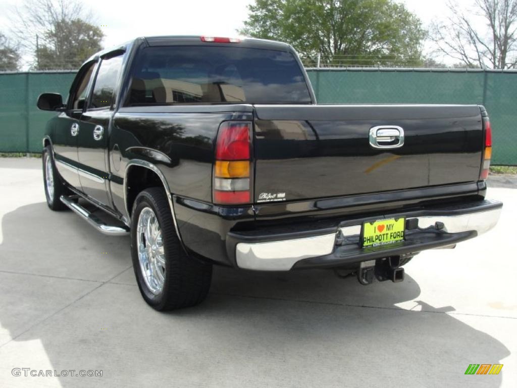 2005 Sierra 1500 SLT Crew Cab - Onyx Black / Stone Gray photo #5