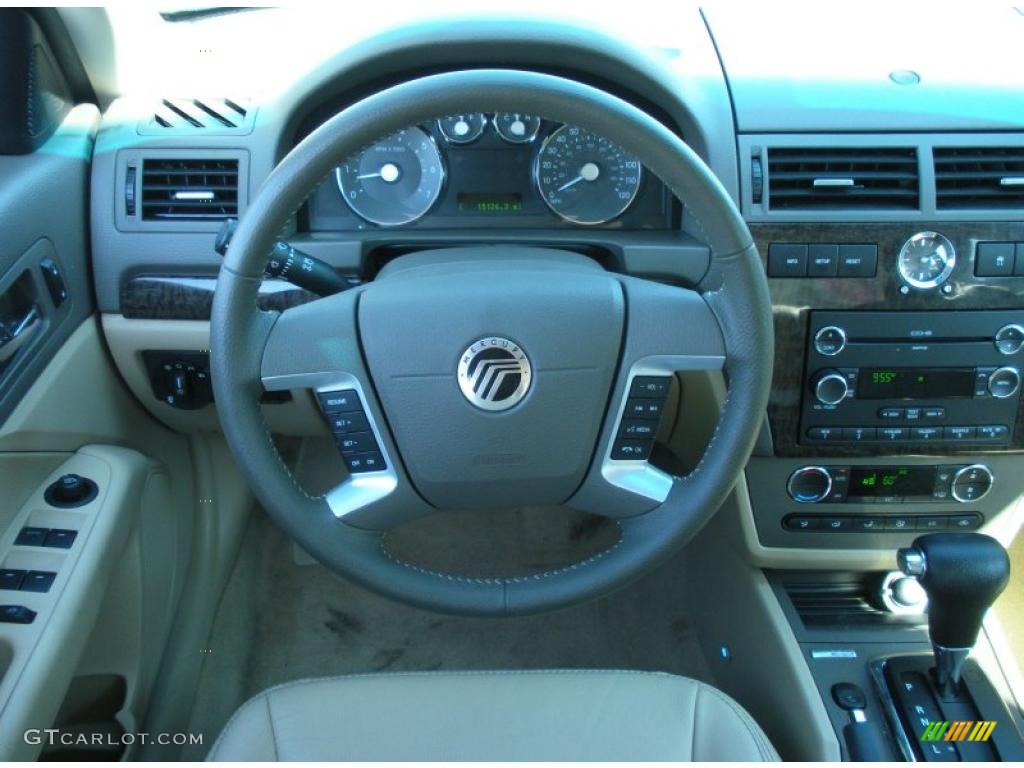 2009 Mercury Milan V6 Premier Camel Steering Wheel Photo #46885526