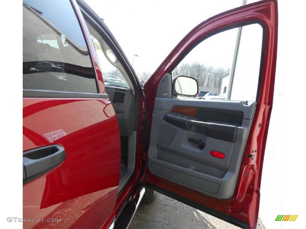 2007 Ram 1500 Laramie Quad Cab 4x4 - Inferno Red Crystal Pearl / Medium Slate Gray photo #24