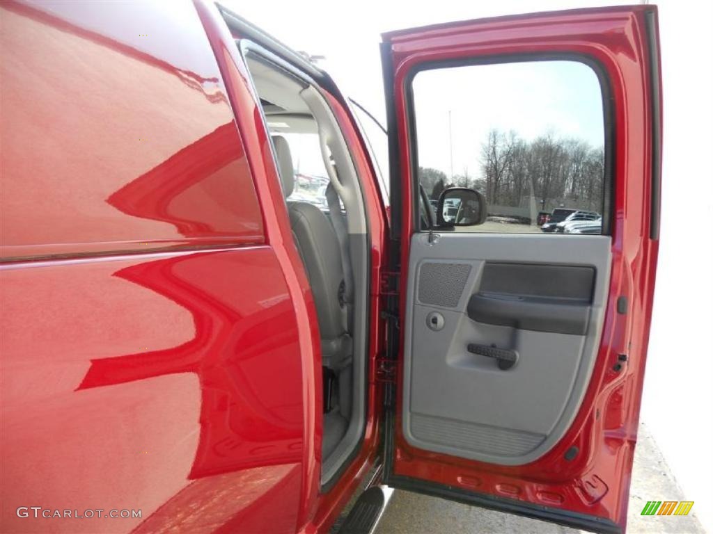 2007 Ram 1500 Laramie Quad Cab 4x4 - Inferno Red Crystal Pearl / Medium Slate Gray photo #25
