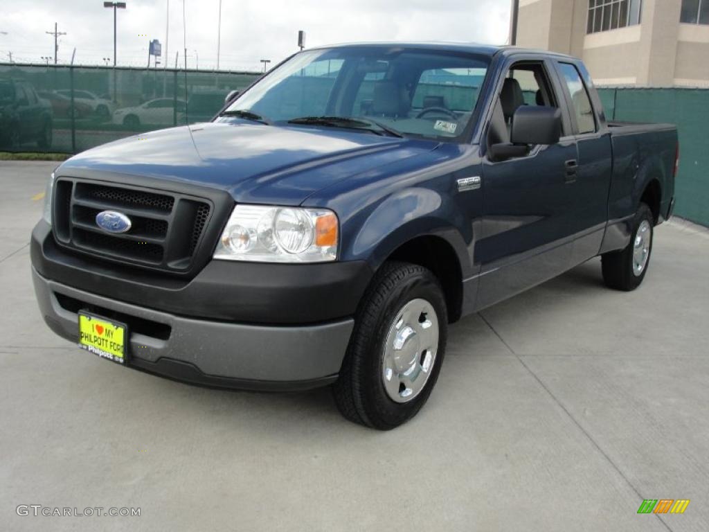 2006 F150 XL SuperCab - True Blue Metallic / Medium/Dark Flint photo #6