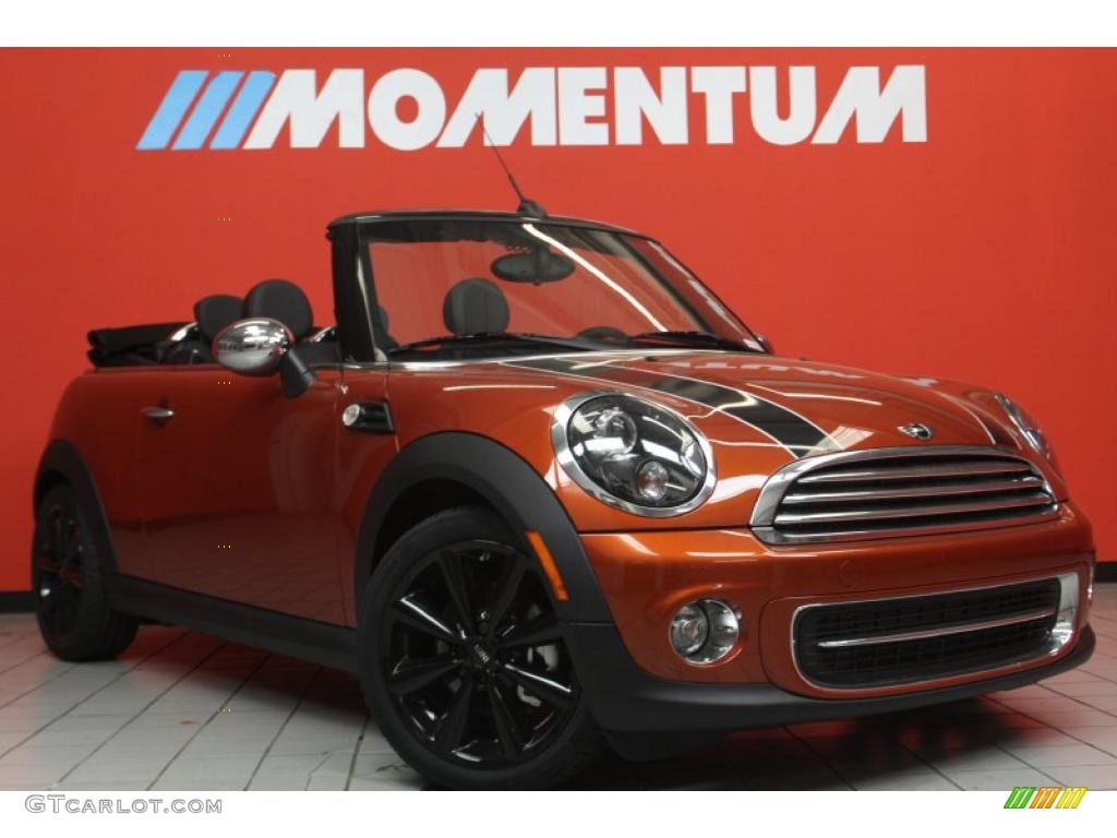 2011 Cooper Convertible - Spice Orange Metallic / Carbon Black photo #1