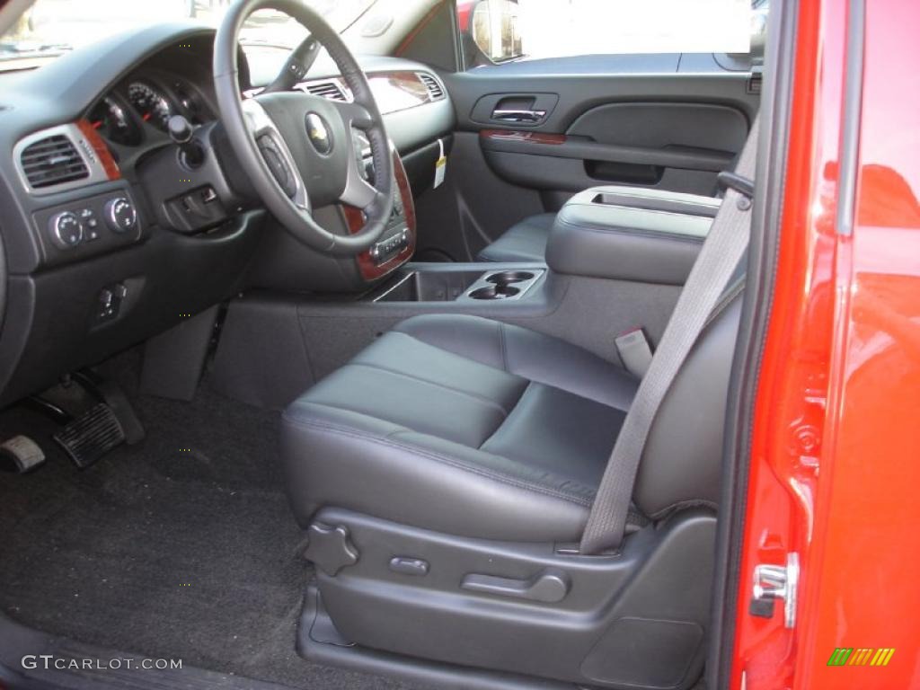 Ebony Interior 2011 Chevrolet Avalanche LT 4x4 Photo #46890548