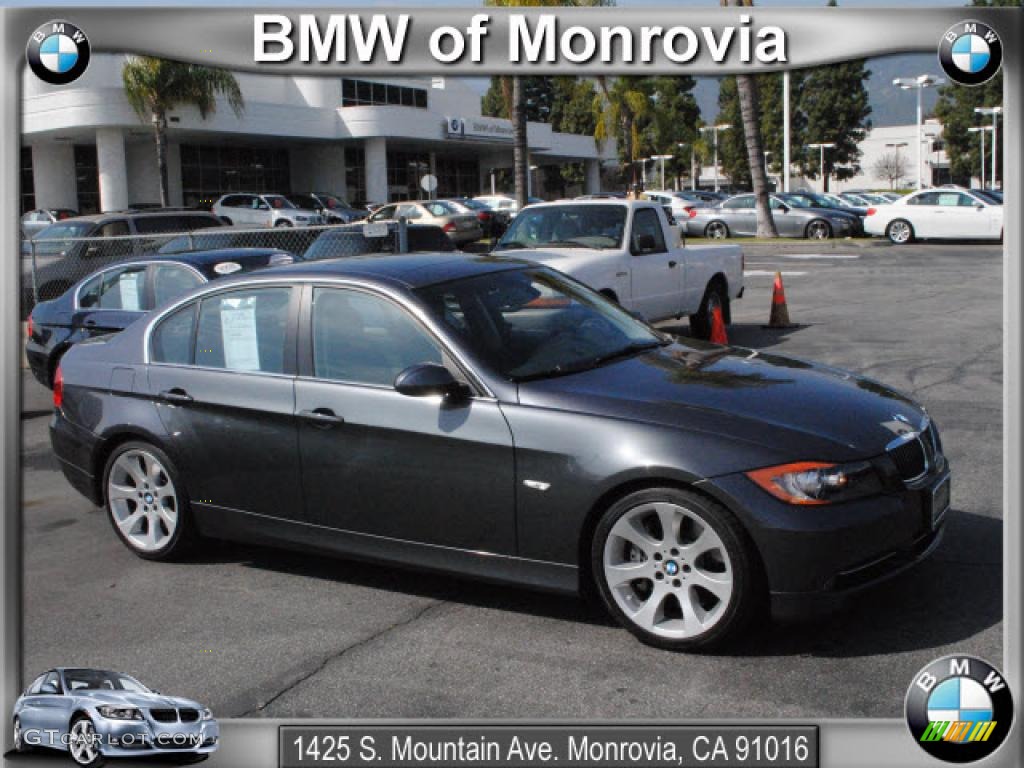 2008 3 Series 335i Sedan - Sparkling Graphite Metallic / Black photo #1