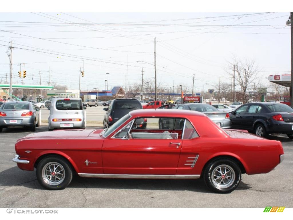Metallic Red 1966 Ford Mustang Coupe Exterior Photo #46892921