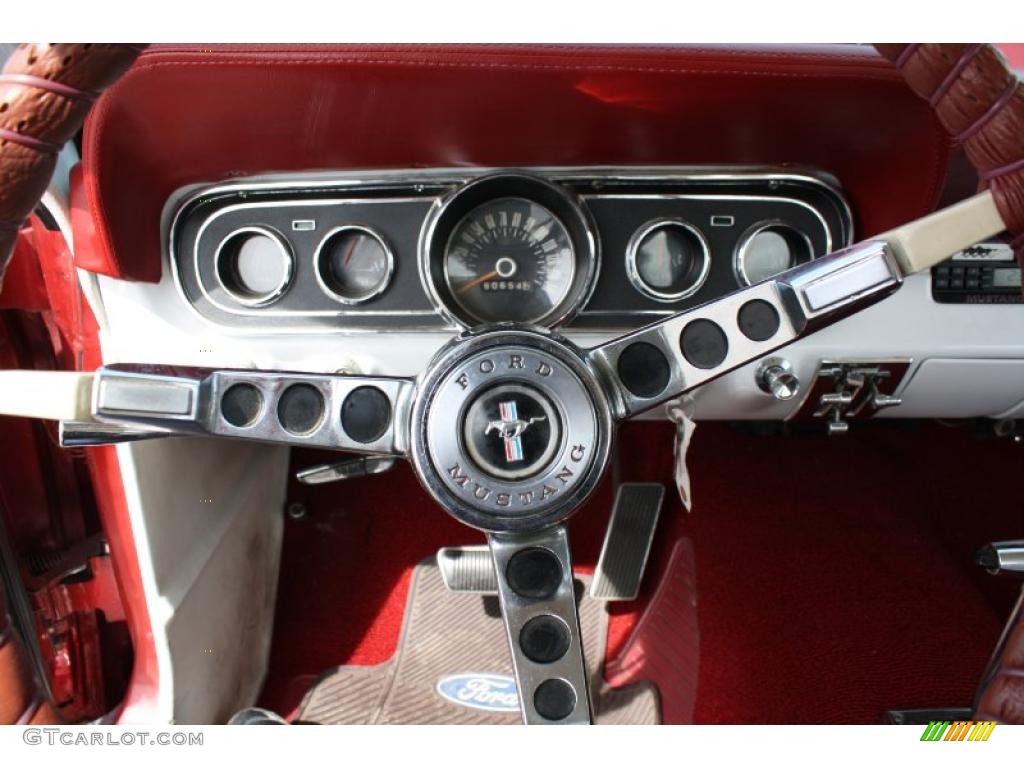 1966 Ford Mustang Coupe Parchment Steering Wheel Photo #46893056