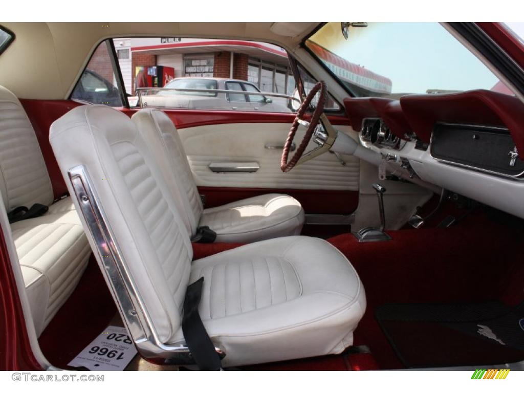 1966 Mustang Coupe - Metallic Red / Parchment photo #17