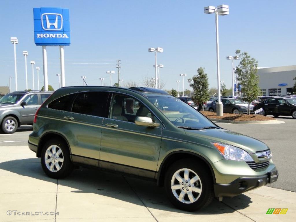 2008 CR-V EX-L 4WD - Green Tea Metallic / Ivory photo #3