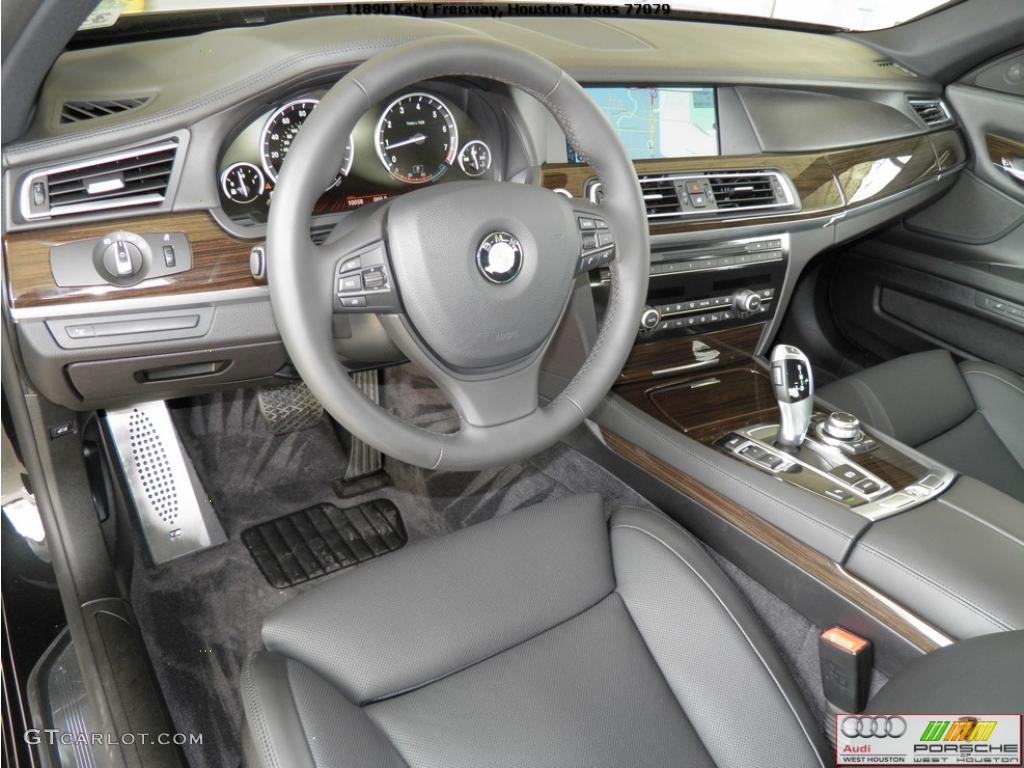 Black Interior 2011 BMW 7 Series 750i Sedan Photo #46895867