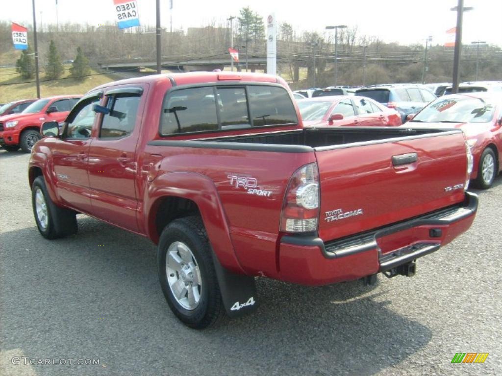 Barcelona Red Metallic 2010 Toyota Tacoma V6 SR5 TRD Sport Double Cab 4x4 Exterior Photo #46896623