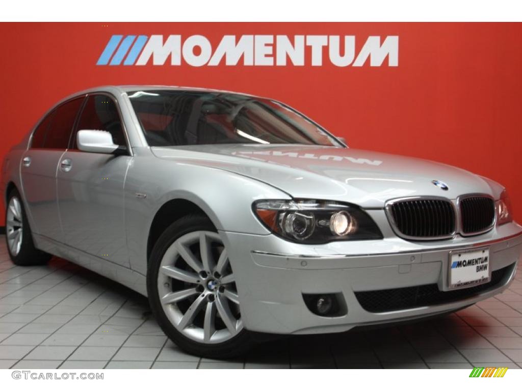 2008 7 Series 750i Sedan - Titanium Silver Metallic / Black photo #1
