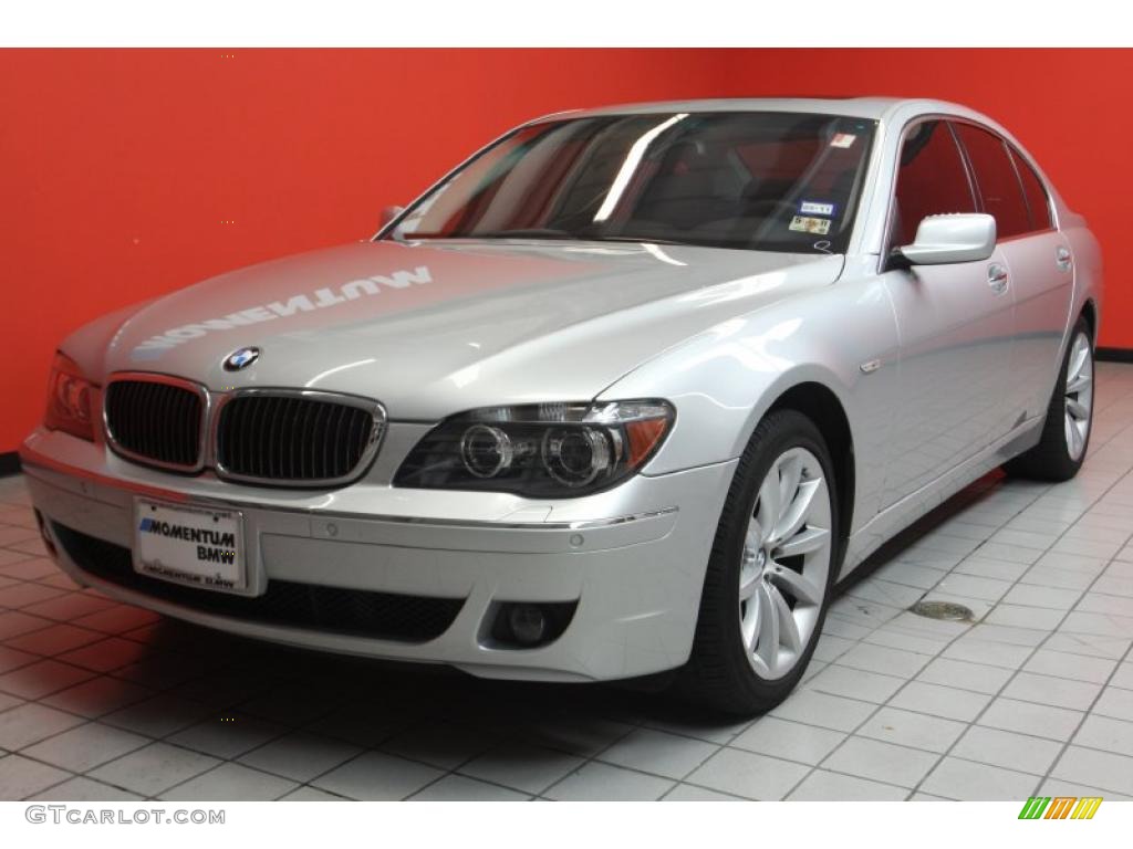 2008 7 Series 750i Sedan - Titanium Silver Metallic / Black photo #2