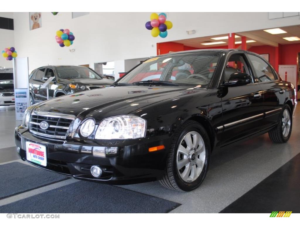 2006 Optima EX V6 - Black / Beige photo #2