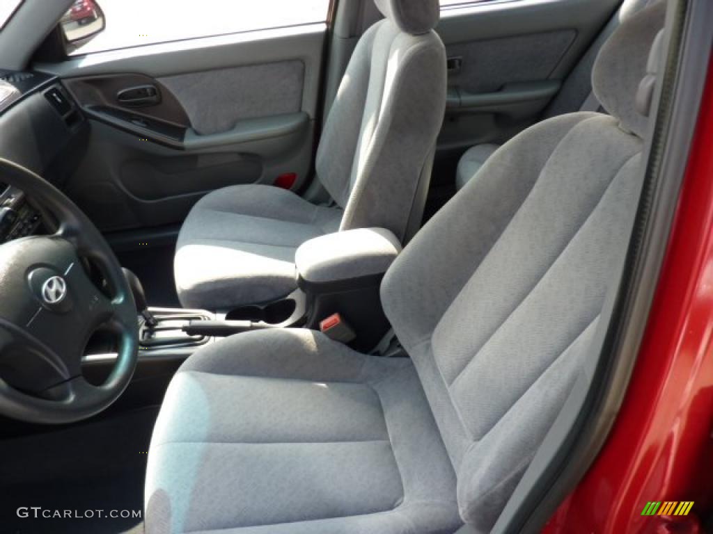2004 Elantra GLS Sedan - Crimson Dark Red / Gray photo #8