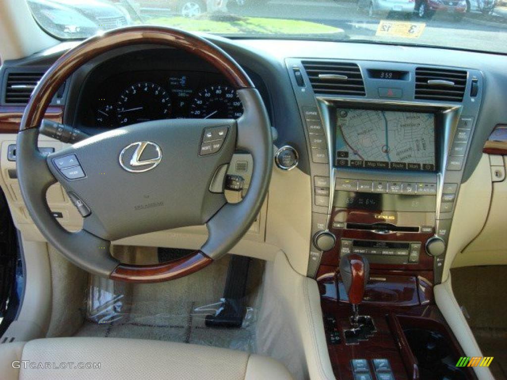 2009 Lexus LS 460 L AWD Cashmere Beige Dashboard Photo #46900550