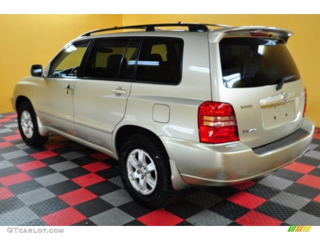 2003 Highlander V6 4WD - Vintage Gold Metallic / Ivory photo #3