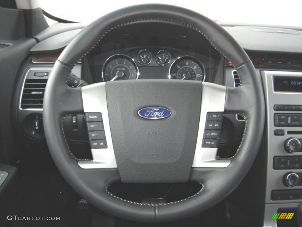 2011 Ford Flex SEL AWD Charcoal Black Steering Wheel Photo #46903745