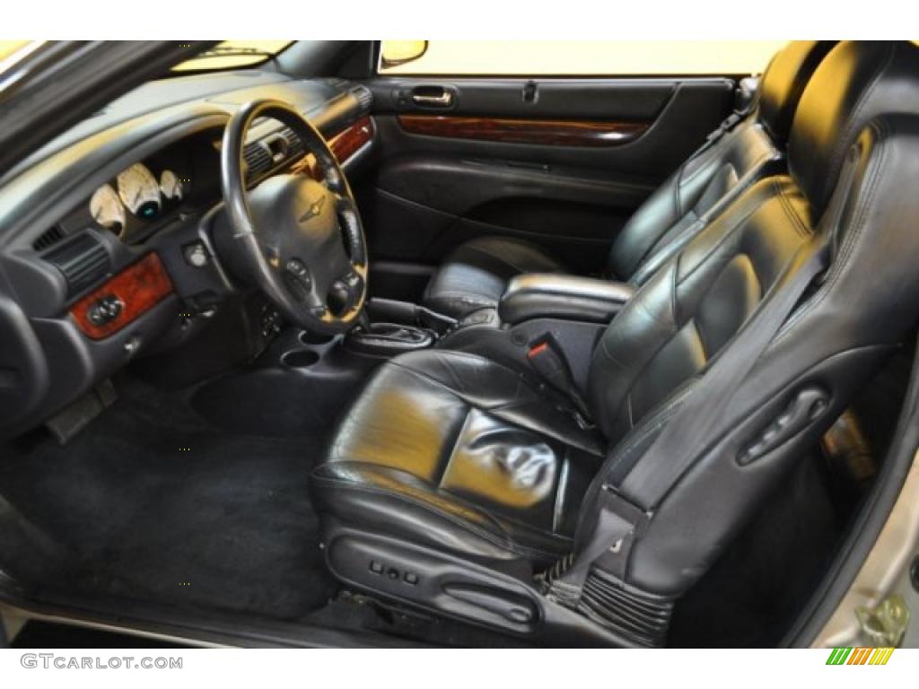 Black Interior 2003 Chrysler Sebring Limited Convertible Photo #46904192