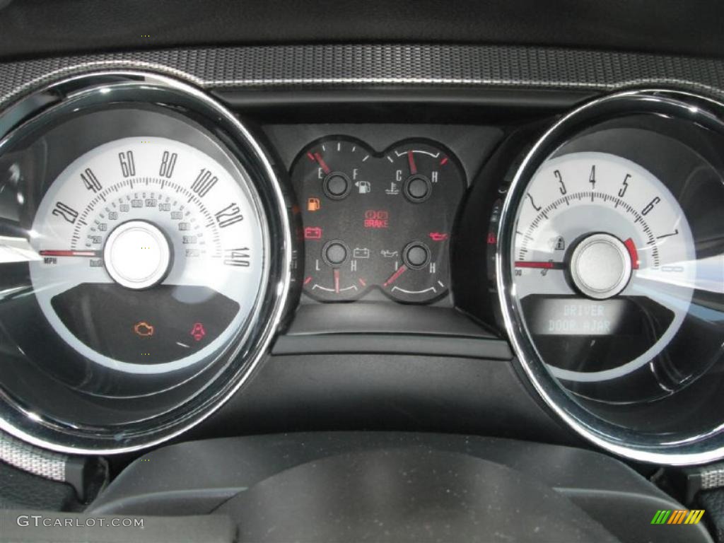 2010 Ford Mustang GT Premium Coupe Gauges Photo #46905527