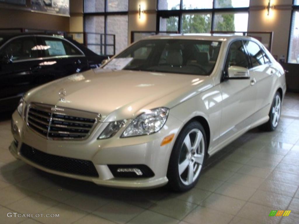 2011 E 350 4Matic Sedan - Pearl Beige Metallic / Almond/Black photo #1