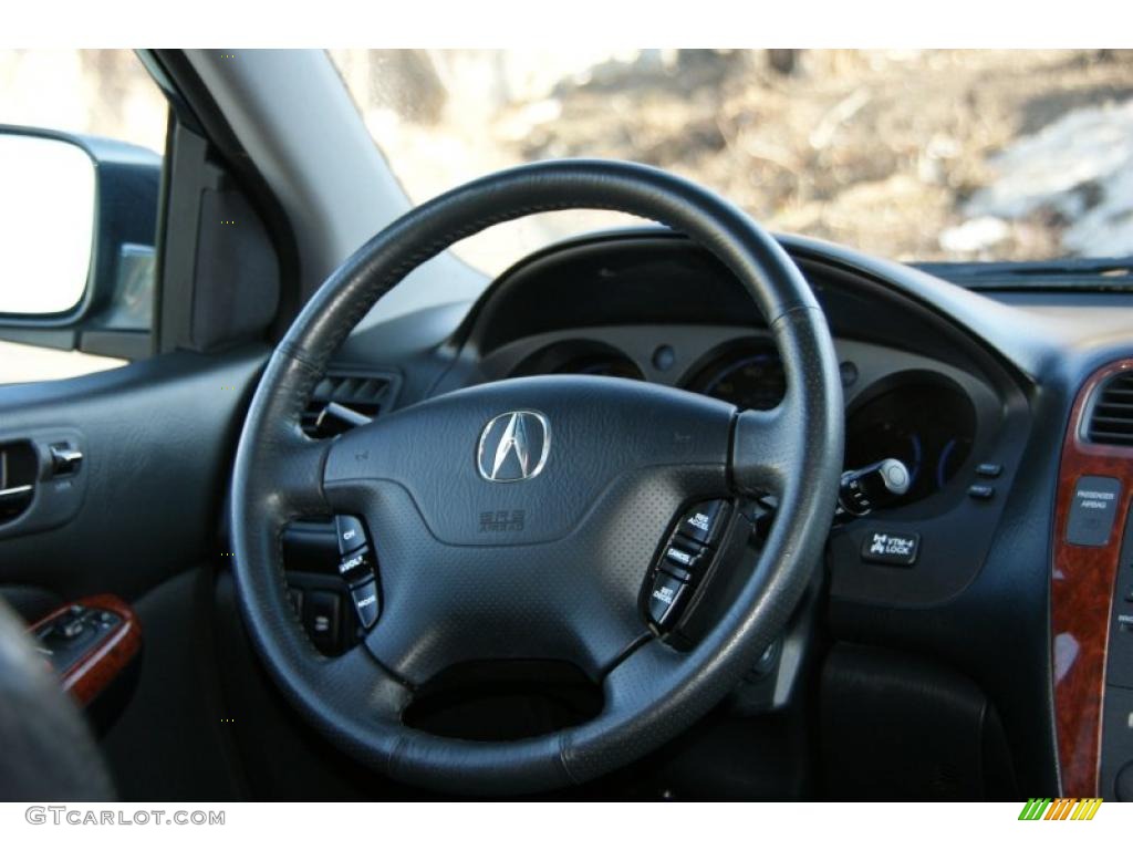 2005 Acura MDX Standard MDX Model Ebony Steering Wheel Photo #46907474