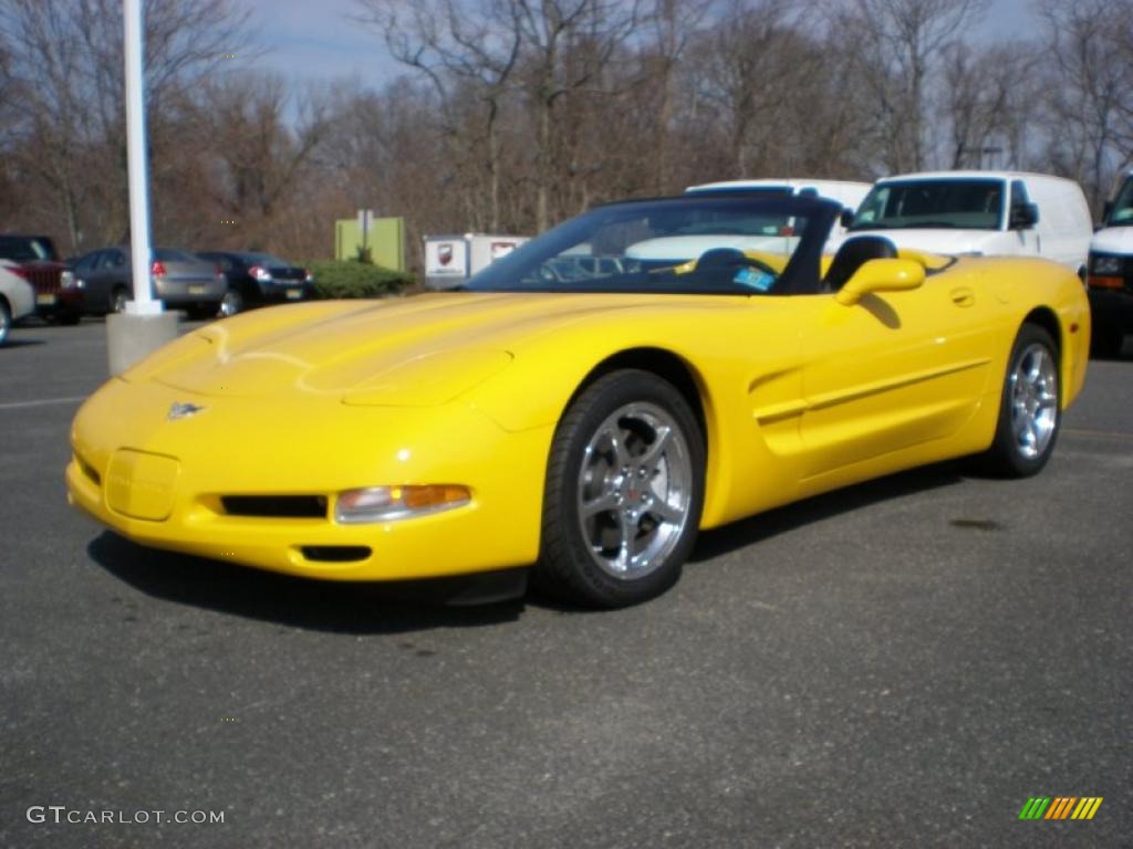 2003 Corvette Convertible - Millenium Yellow / Black photo #1