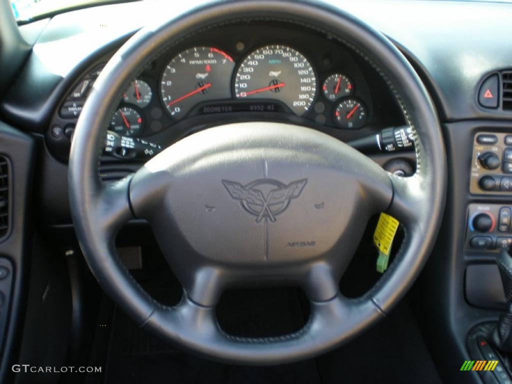 2003 Chevrolet Corvette Convertible Black Steering Wheel Photo #46908449
