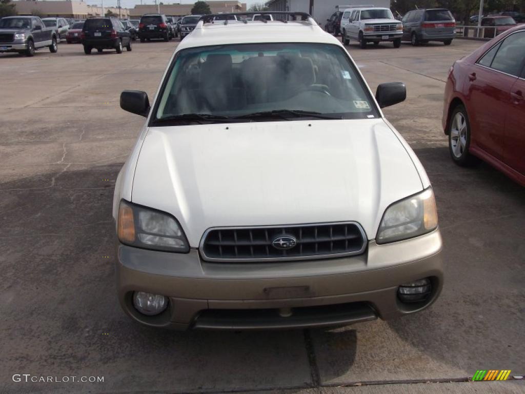 2003 Outback Wagon - White Frost Pearl / Beige photo #2