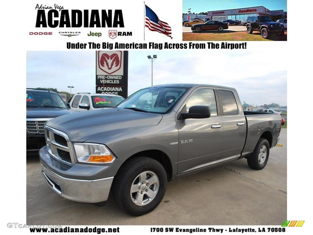 2010 Ram 1500 SLT Quad Cab 4x4 - Mineral Gray Metallic / Dark Slate/Medium Graystone photo #1