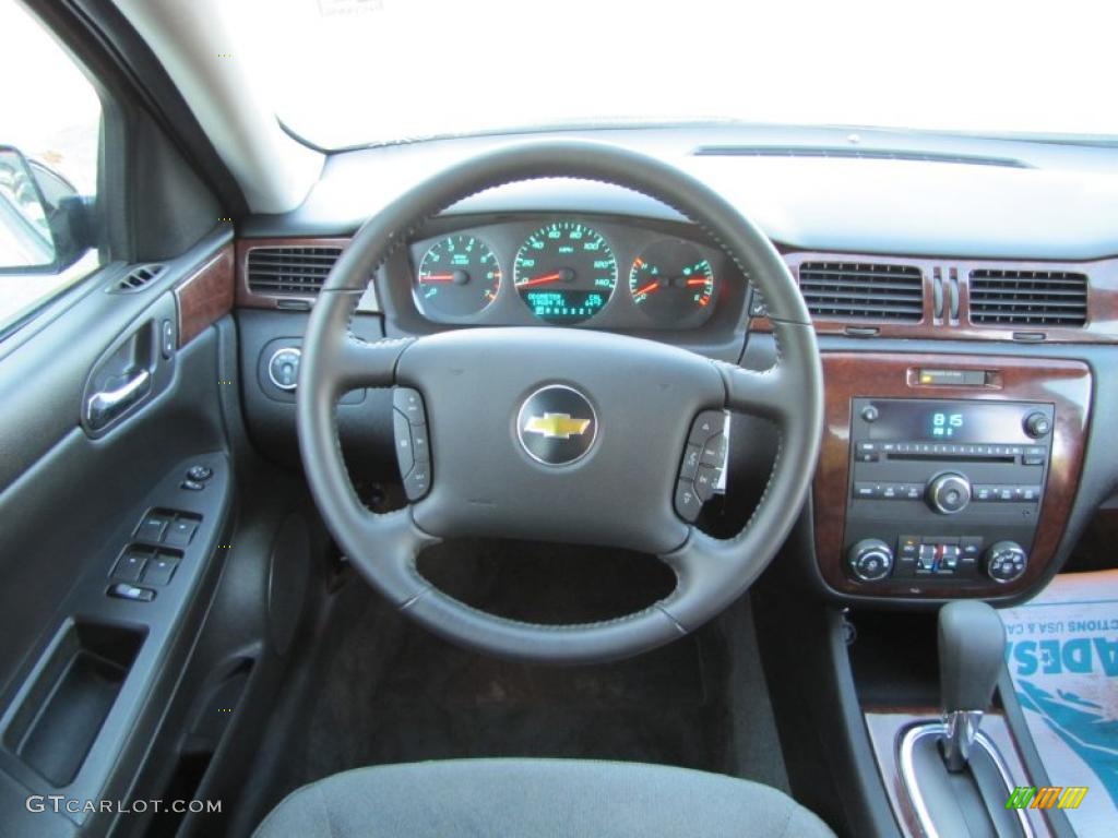 2011 Chevrolet Impala LT Ebony Steering Wheel Photo #46910540