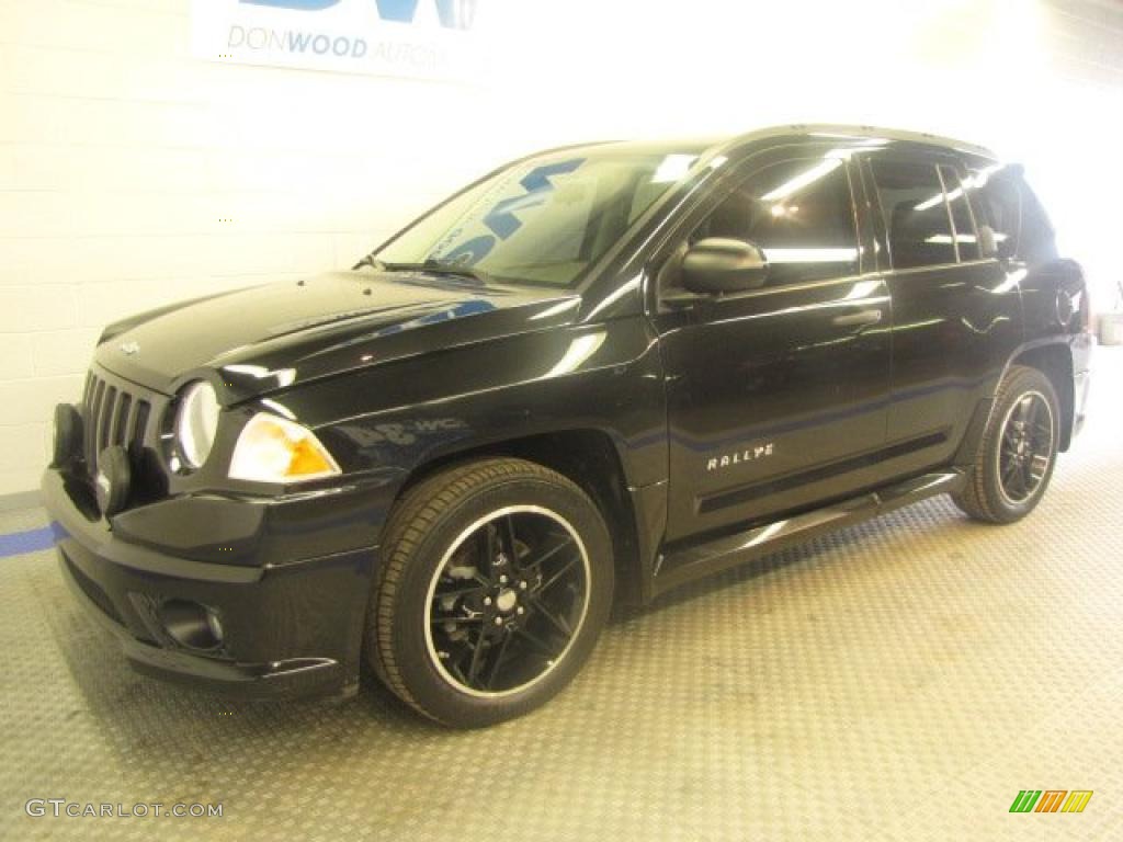 Brilliant Black Crystal Pearl 2008 Jeep Compass RALLYE 4x4 Exterior Photo #46911800
