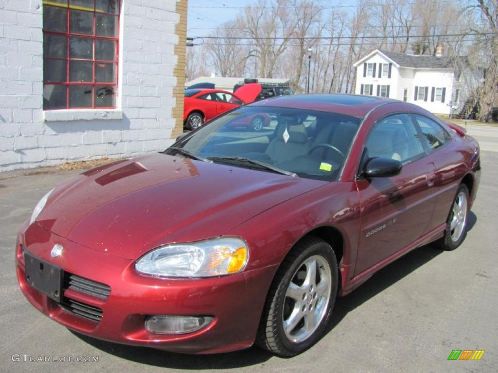 2001 Stratus R/T Coupe - Inferno Red Tinted Pearl / Black/Beige photo #1