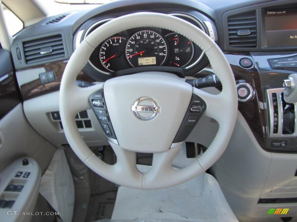 2011 Nissan Quest 3.5 LE Gray Steering Wheel Photo #46912730