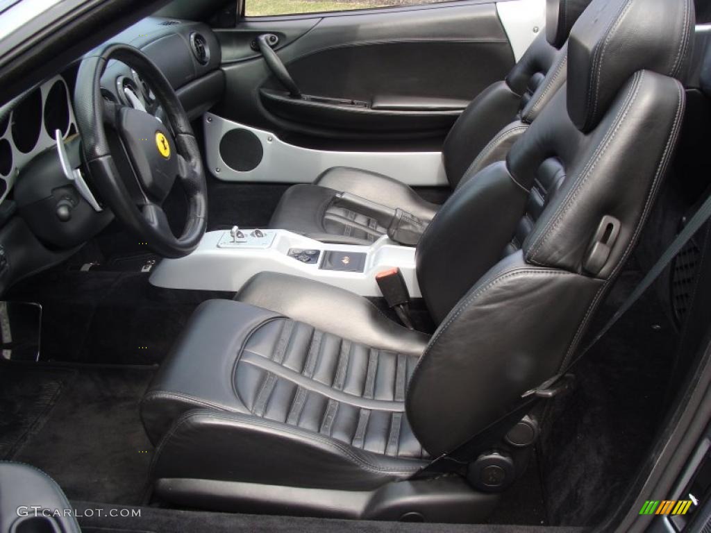 Black Interior 2001 Ferrari 360 Spider F1 Photo #46914692