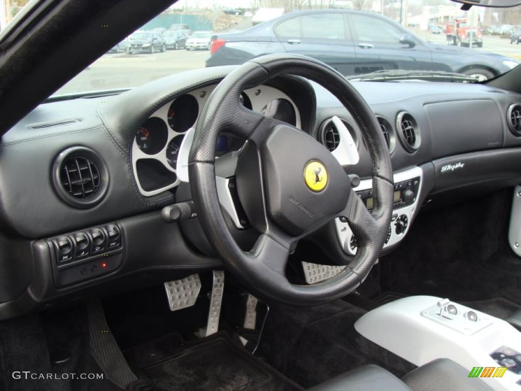 2001 Ferrari 360 Spider F1 Black Steering Wheel Photo #46914698
