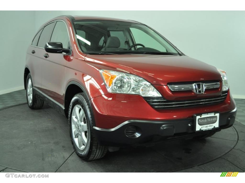 2008 CR-V EX 4WD - Tango Red Pearl / Gray photo #7