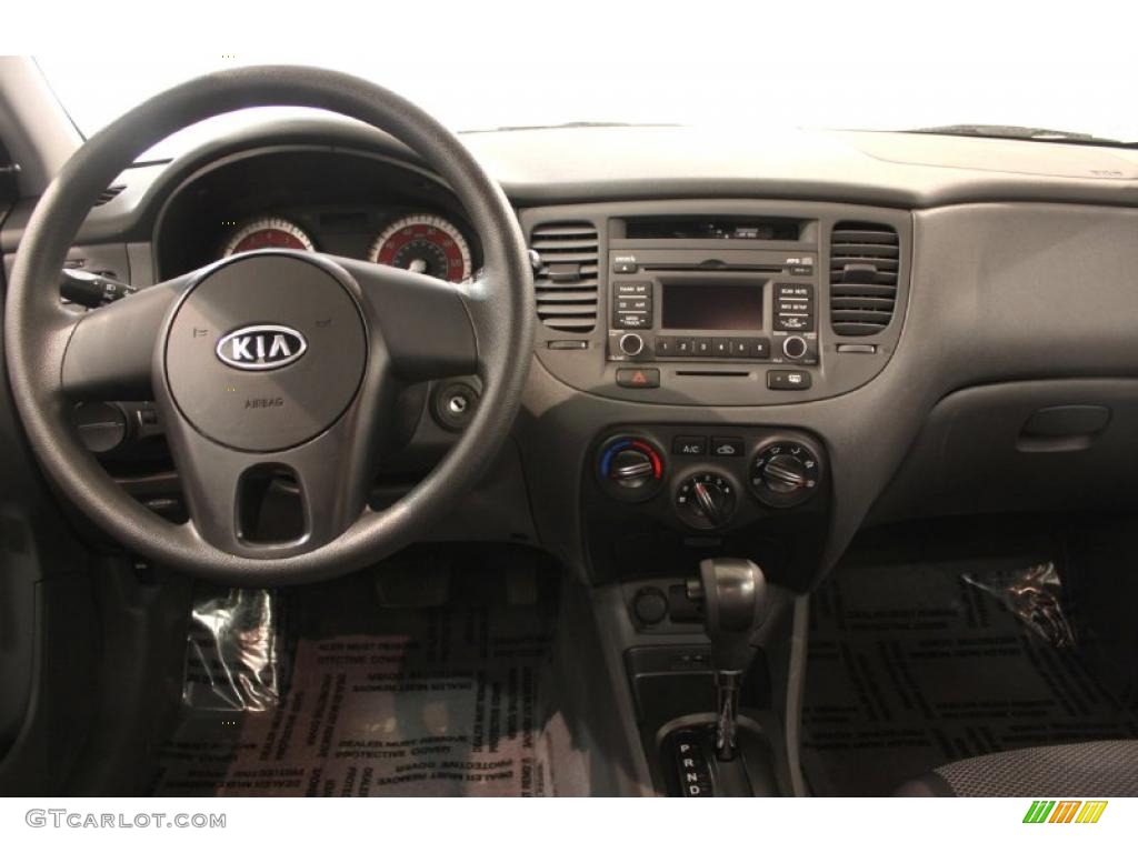 2010 Kia Rio LX Sedan Gray Dashboard Photo #46916654