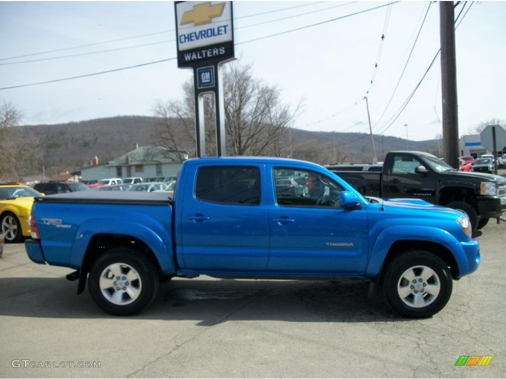 2010 Tacoma V6 SR5 TRD Sport Double Cab 4x4 - Speedway Blue / Graphite photo #56