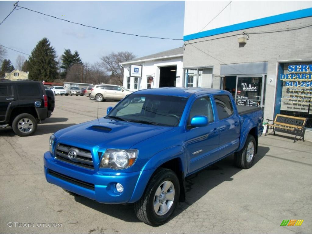 2010 Tacoma V6 SR5 TRD Sport Double Cab 4x4 - Speedway Blue / Graphite photo #59